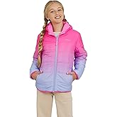Eddie Bauer Girls' Deer Harbor Reversible Faux Fur Lined Insulated Puffer Jacket