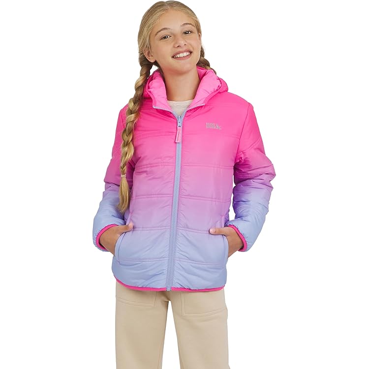 Amazon.com: Eddie Bauer Girls Reversible Hooded Down Jacket (Pink