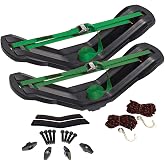 Malone MegaWing Reinforced V-Style Kayak Carrier w/Universal JAWZ Mounting Hardware, 150 lb Capacity, Corrosion-Resistant Nylon Construction, Includes 15' Cam Buckle Straps and Bow &amp; Stern Tie-Downs