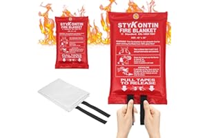 stykontin Emergency Fire Blanket for Home and Kitchen Fire Extinguishers for The House x1 Fiberglass Fire Blankets Emergency for Home Fireproof Blanket Fire Retardant Blankets Grease Spray