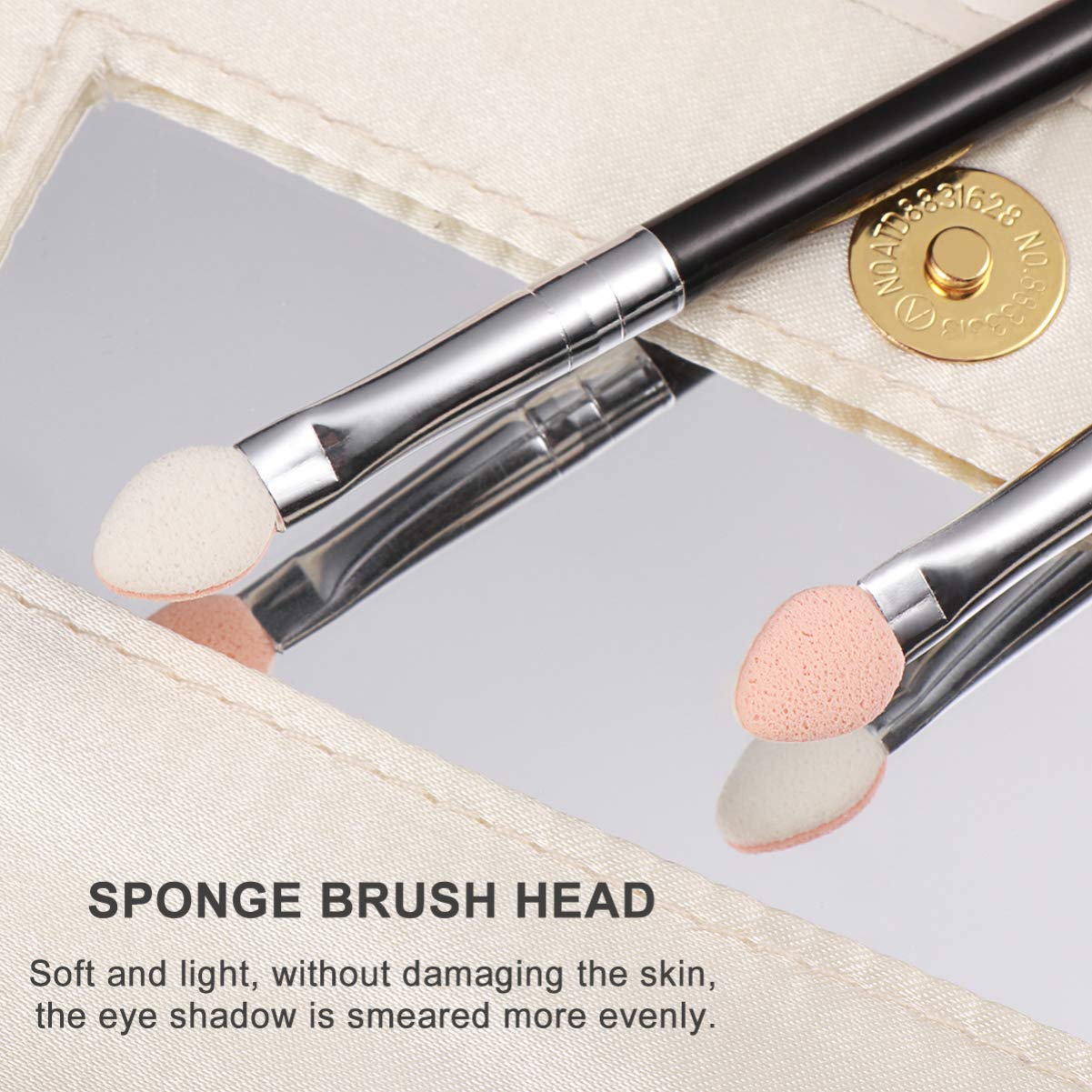 Lurrose Sponge Eyeshadow Brushes Professional Eye Makeup Applicators Dual Color Smudge Eye Brushes Set for Women 10pcs: Beauty