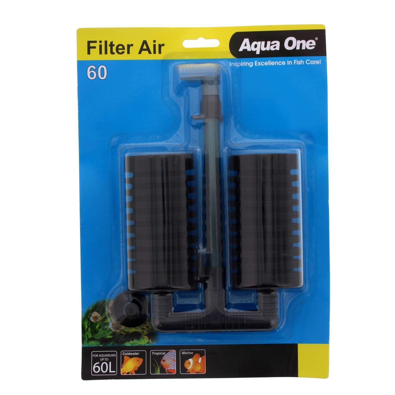 Aqua One Filter Air - Air-Driven Filter for Aquariums up to 60L