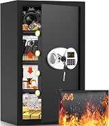 Mejasg 85L Extra Large Fireproof Safe, LCD Keypad & Removable Shelves view 1