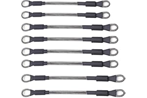QYRCXX 8 Pack Extended Door Cables, Heavy-Duty Door Longer Limit Straps for Can Am Defender Doors Accessories & Defender Max, 2022-Present Hd10 Full Doors, Longer Than OEM Cables for Wider Door Opening (8)