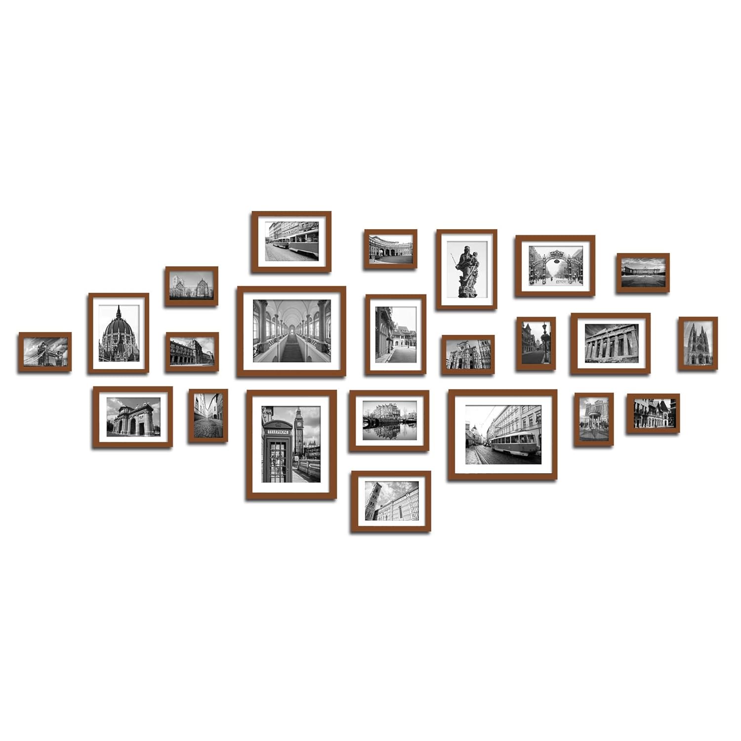 Lillyvale Large Multi Picture Photo Frames Wall Set 23 Pieces Set