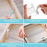 Yafe 6 Pack Adjustable Drawer Dividers 11.8-19.7 in Transparent Plastic view 3