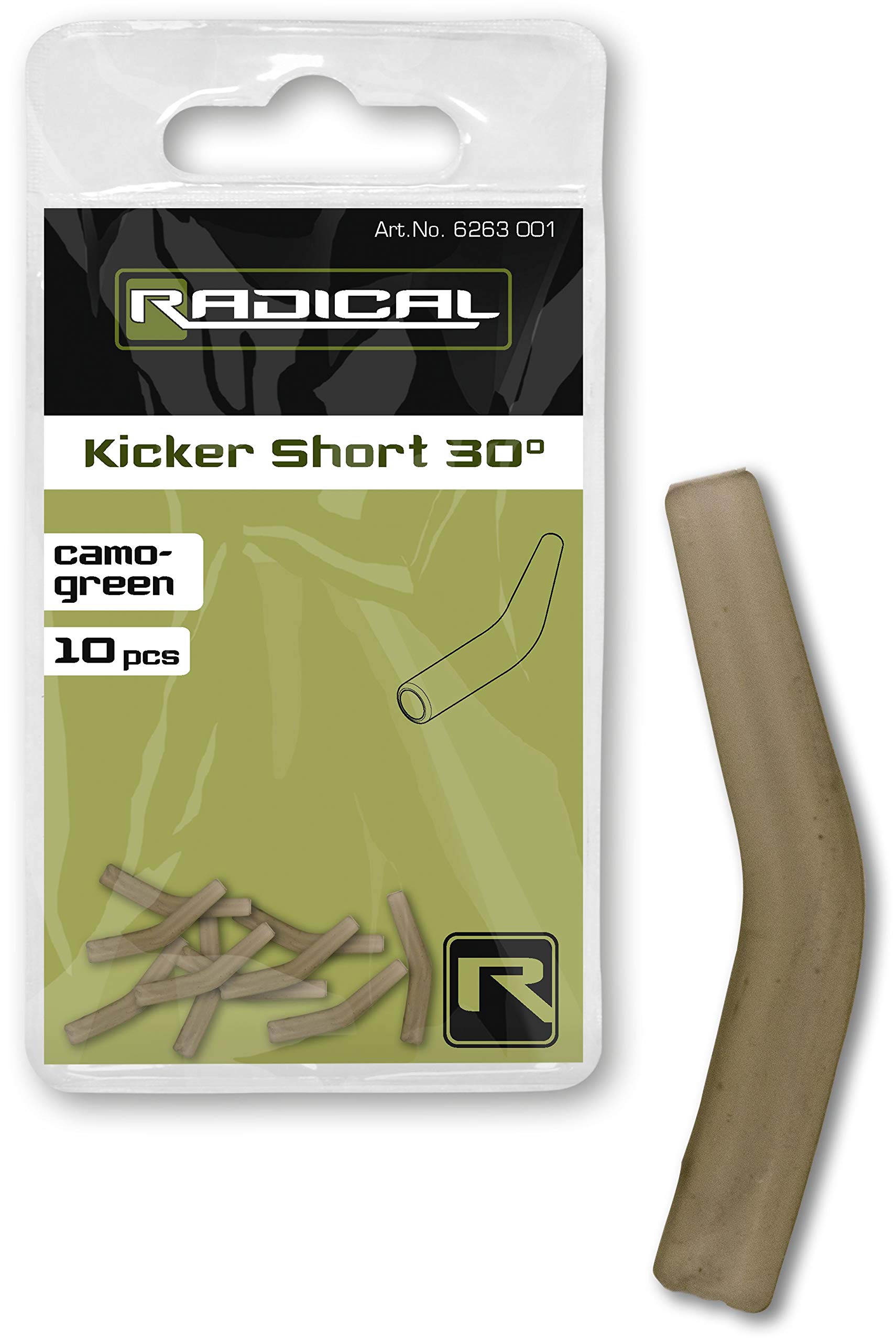 Radical Quality Kicker Short 30 Carp Accessories for Various Rigs Carp Fishing, Camo Green