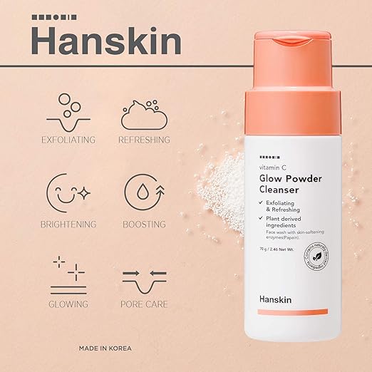 hanskin glow powder cleanser
