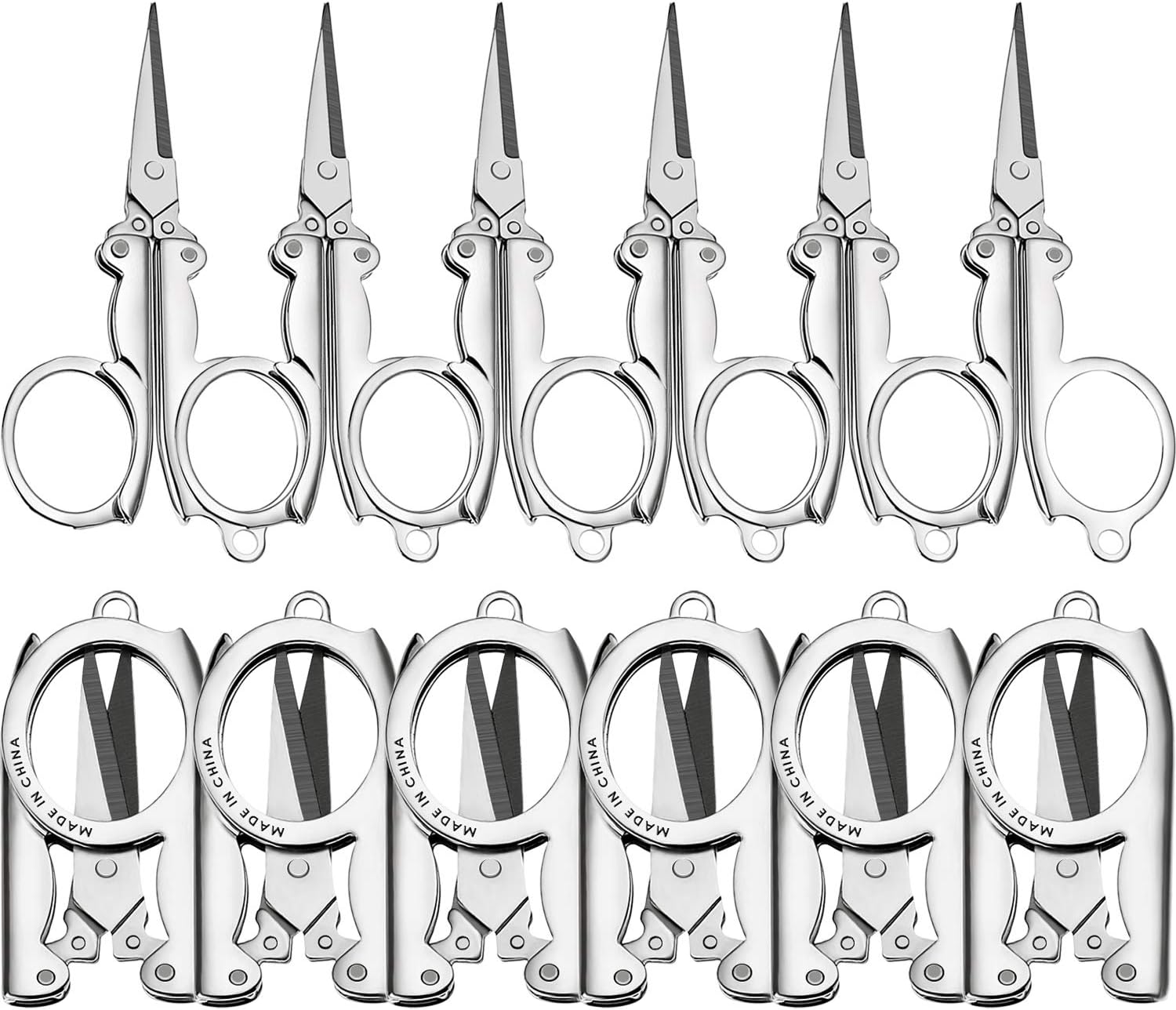 Stainless Steel Folding Scissors Portable Foldable Travel Scissors (S)