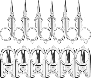 Stainless Steel Folding Scissors Portable Foldable Travel Scissors (S)