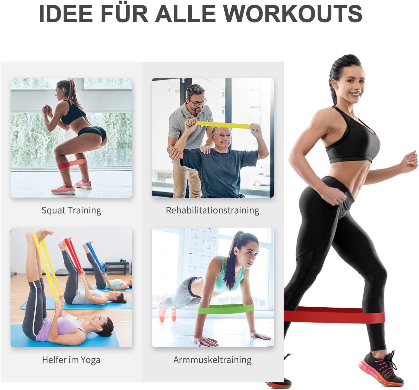 Plyrfoce Fitnessbander 5er Set Widerstandsbander Resistancebands