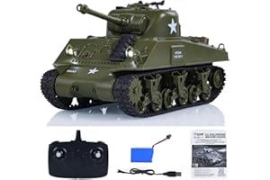 TOUCAN RC HOBBY 1/30 Heng Long RC Battle Tank Sherman M4A3 3841-01 2.4G Remote Control Tanks