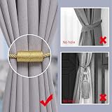 Pretty Jolly 2 Pack Magnetic Curtain Tiebacks 16 Inch Gold view 2