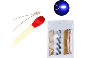 LUNENG Tiny Led Lights for Crafts, 20 Pcs Micro LED, Blue Mini LED, SMD led 0603, Soldered Micro Litz Wired Leads, Multi-Resistor, Suitable Used in Any Small Model, Cosplay, Tight Space Lighting