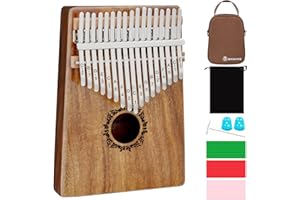 Kalimba Thumb Piano 17 Keys RANMING Mbira Finger Piano Kalimba Gifts for Adults Kids Beginners With Portable Handbag and Tune Hammer Thumb Pianos Finger Harp (Acacia-Plus)