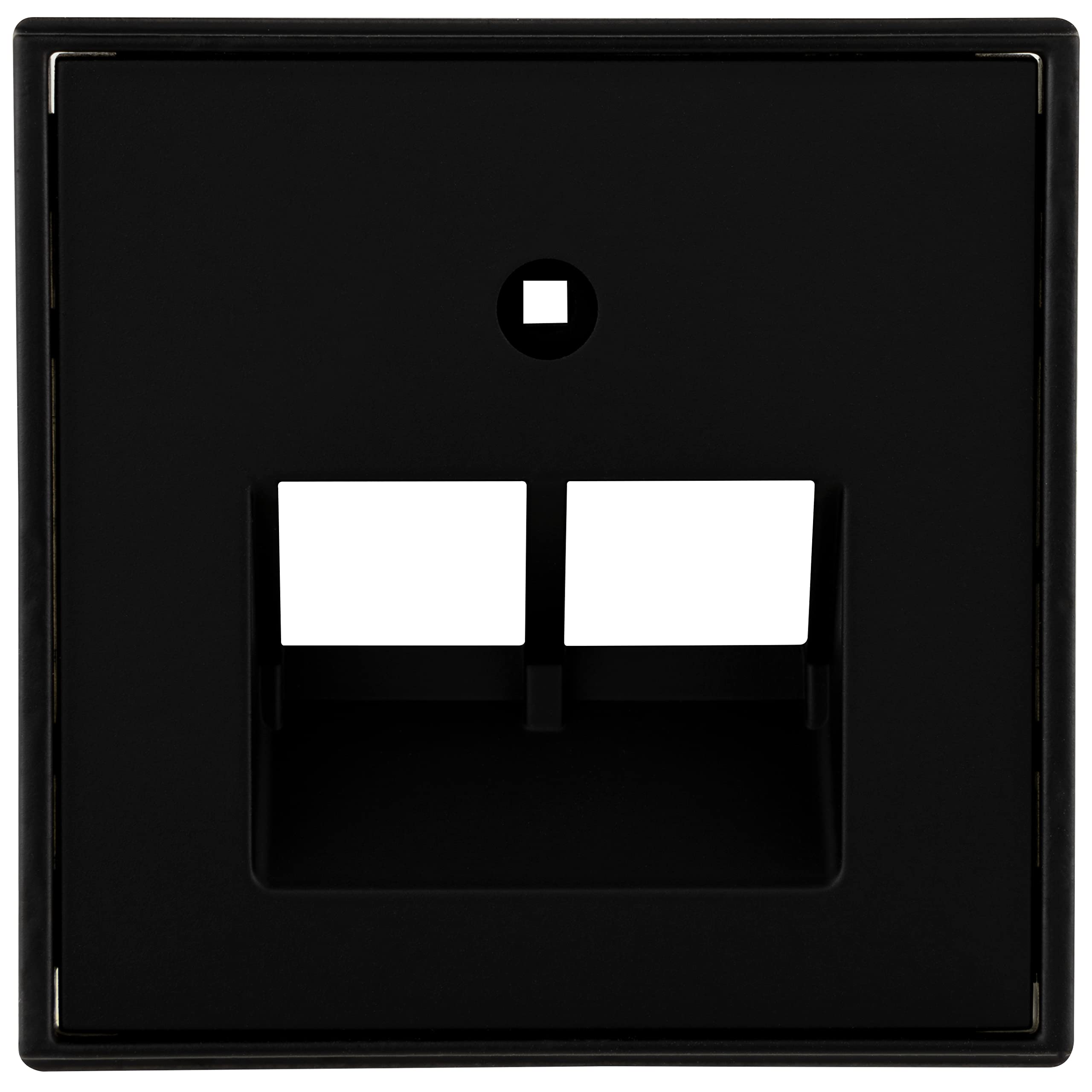 REV 221672706 Optima Abdeckung Cat6a softtouch Surface-Mounted Installation, Black, Netzwerk