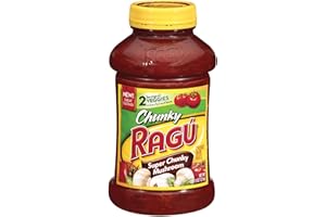 Ragu, Pasta Sauces, 45oz Container (Pack of 2) (Choose Flavors Below) (Super Chunky Mushroom)
