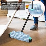 KeFanta Rubber Floor Brush Pet Hair Broom with Squeegee 150 cm Telescopic view 4