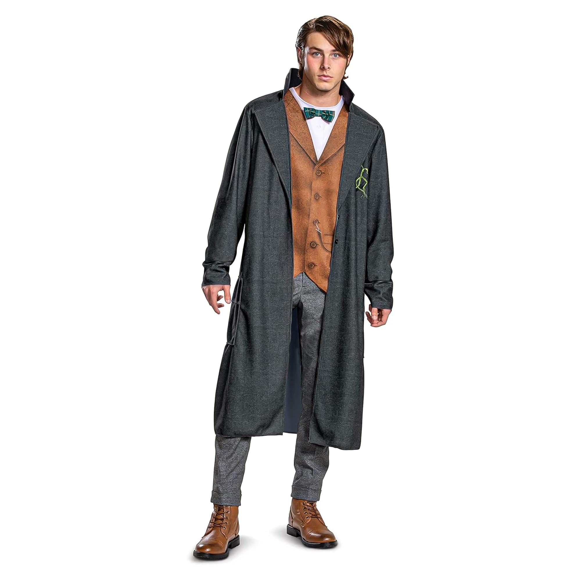 DISGUISE Men's Newt Scamander Deluxe Adult Sized Costumes, Gray & Orange, Medium