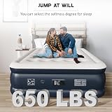 NALONE Air Bed Double with Built-In Pump 193x137x46cm Self-Inflating view 2