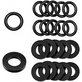 Timsec 10Pcs Propane Tank Gasket and 10Pcs O-Rings for Soft Nose P.O.L. Fittings, Rubber Gas Leakage-Proof Sealing, Fit for Propane Gas Adapters, Pipe Connectors, Valves, Regulators, Accessories