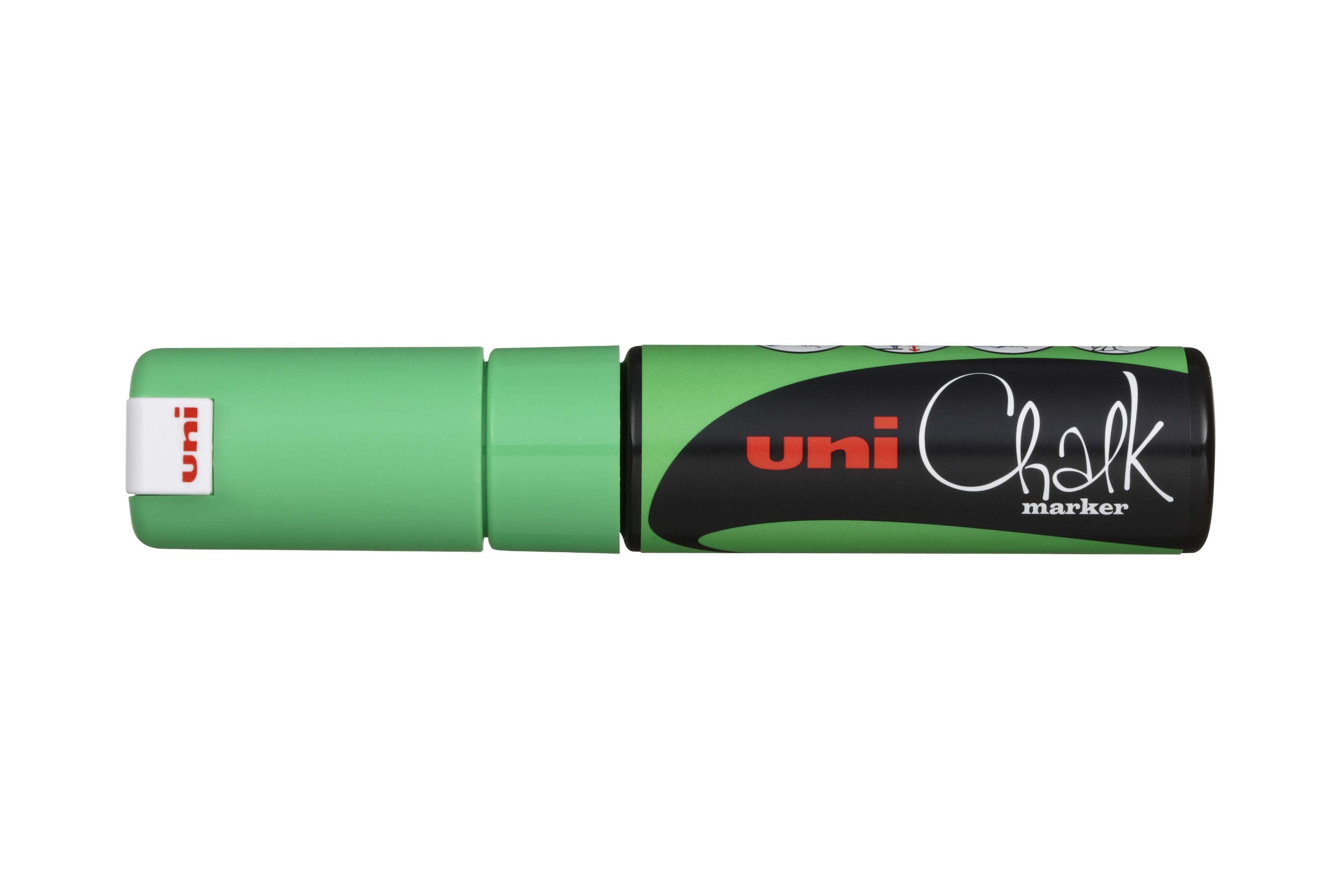 Uni-Ball 186463 - Raam- en krijtmarker met spievormige punt 8 mm, fluorescerend groen, 1 stuk