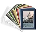 Golden State Art, Pack of 25 Mix Pre-Cut 5x7 Picture Mat for 4x6 Photo with White Core Bevel Cut Mattes Sets. Includes 25 High Premier Acid Free Bevel Cut Matts & 25 Backing Board & 25 Clear Bags