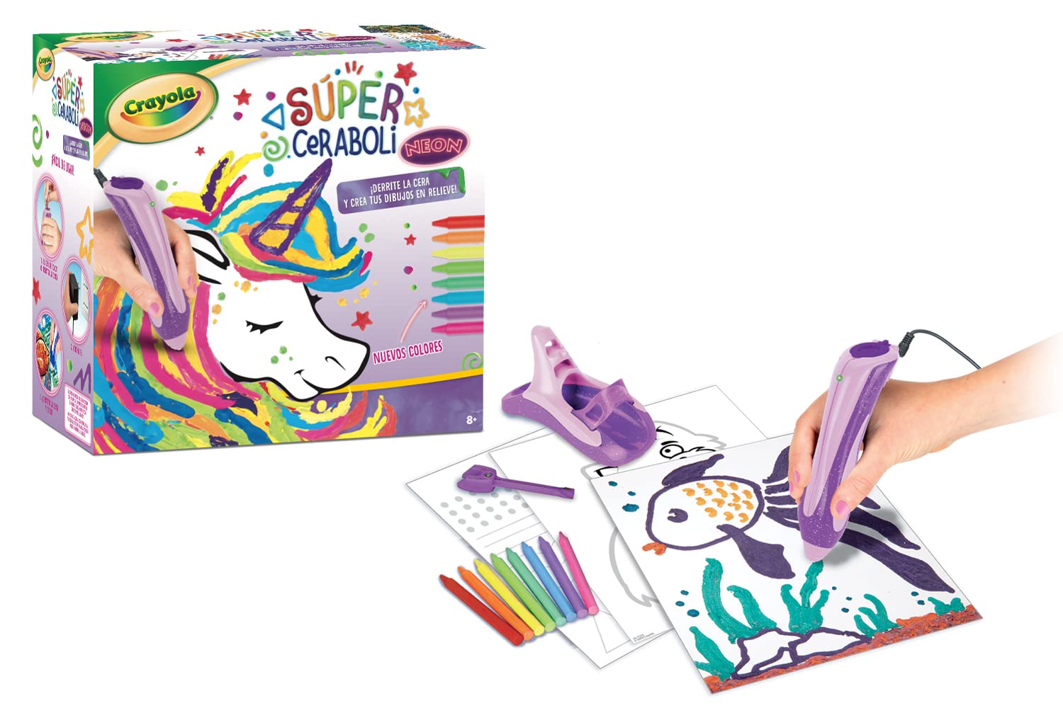 CRAYOLA Super Ceraboli Neon Unicorn - Multicolor, 1 Count (Pack of 1)
