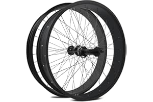 MICARGI Fat Bike Wheel Set 26” x 3”/4" Fat Tire Rimset Heavy Duty 13 Guage 36 Spoke 1/3/7 Speed Coaster/Disc Bicycle Rim Set Front and Rear Wheel Beach Cruiser Lowrider Bike Accessories