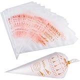 LABOTA 200 Piece Disposable Cream Pastry Bags 10inch Piping Bags for Cake Decoration and Desserts
