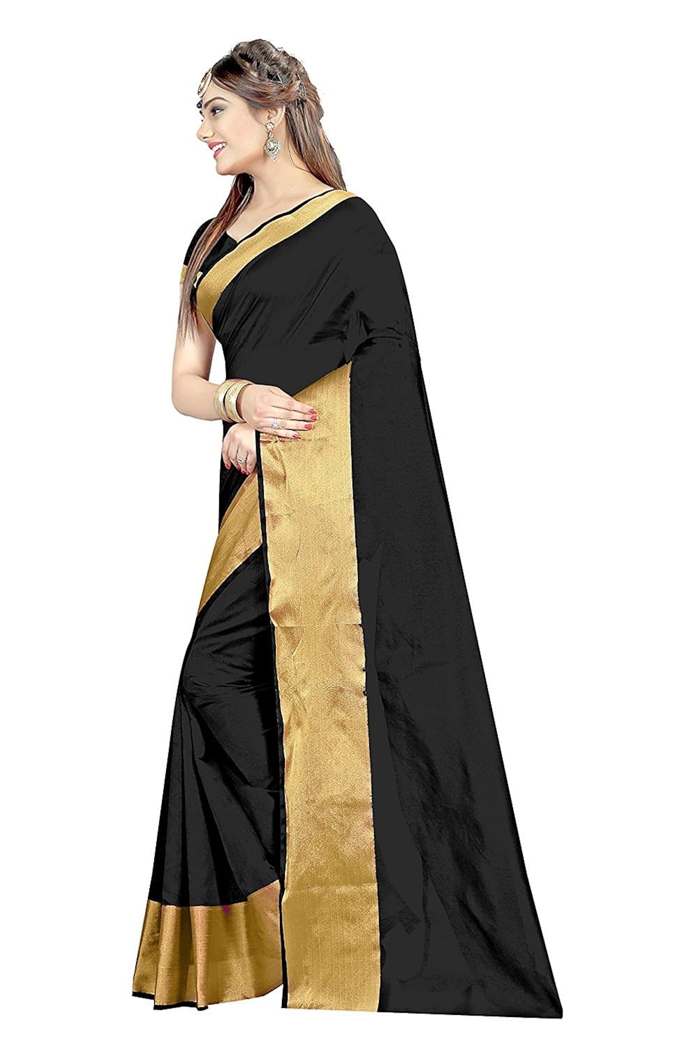 perfectblue cotton saree with blouse piece