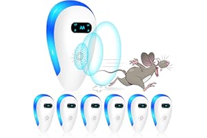 AVANTAWAY Ultrasonic Pest Repeller, Indoor Pest Control for Mosquito, Mouse, Cockroach, Bug, Roach,Upgraded Electronic Plug-in Insect Repellent for House, Garages, Warehouses, Offices, Hotel,6 Pack