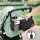 Guiseapue Pram Organiser Bag with Cup Holder Large Capacity view 2