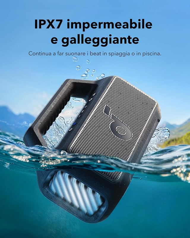 Boom 2, Cassa Bluetooth Portatile per Esterni, 80W, IPX7