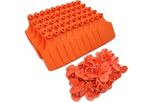 4.1” L×3”W Livestock Blank Ear Tags 100 Pieces Cattle Ear Tags Big TPU Precision Animal Identification Blank Ear Tags Animal 