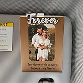 Byfowin Car Visor Clip Photo Frame - Valentine's Day Gift Car Picture Holder Commemorative Frame for Wife and Girlfriend,4.8 Inch Photo visor Clip for Daily Commute,Car Accessory Visor Photo Clip
