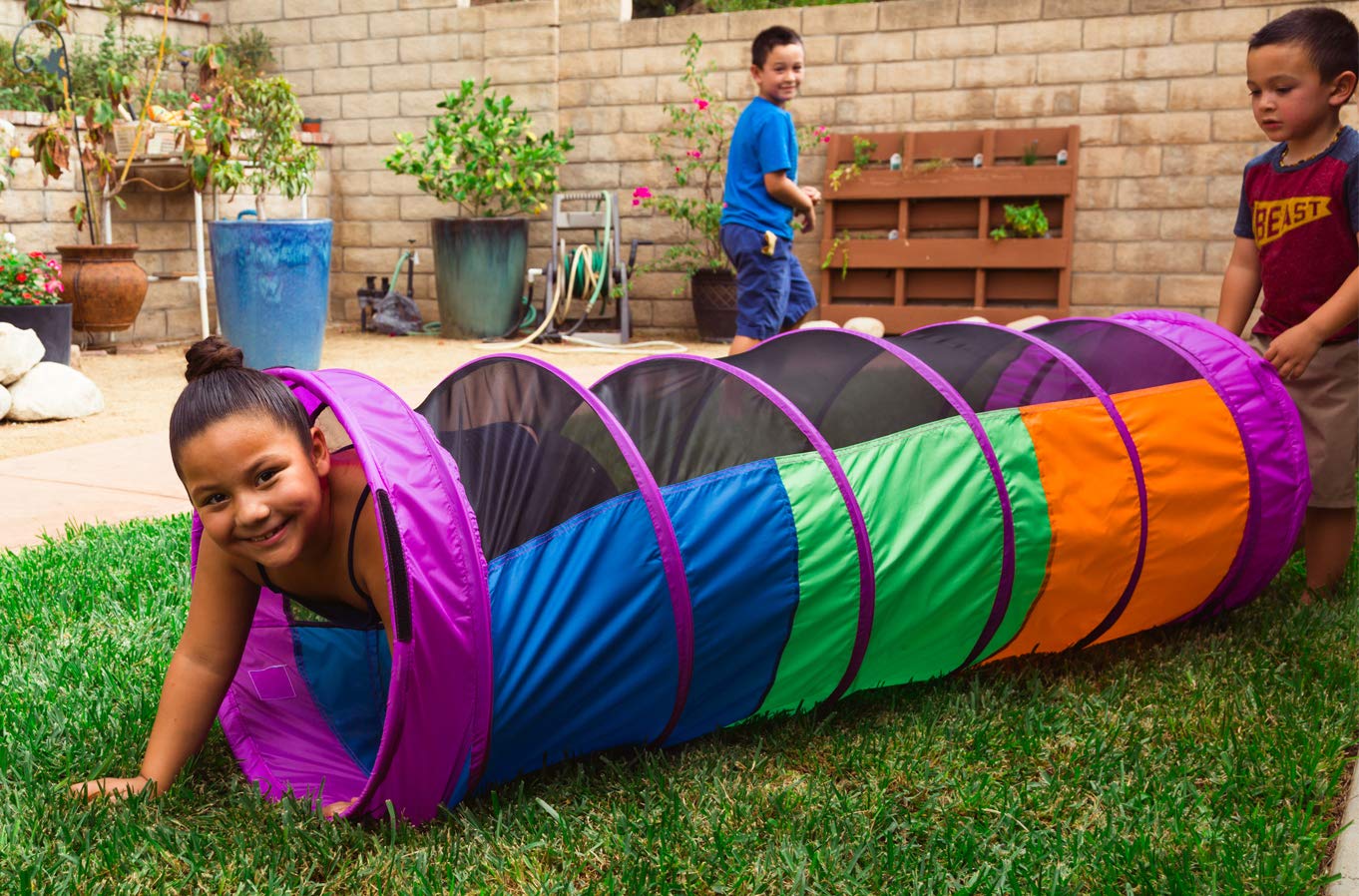 Pacific Play Tents 20407 Kids Peek-A-Boo I See You 6' Crawl Tunnel - Multicolor