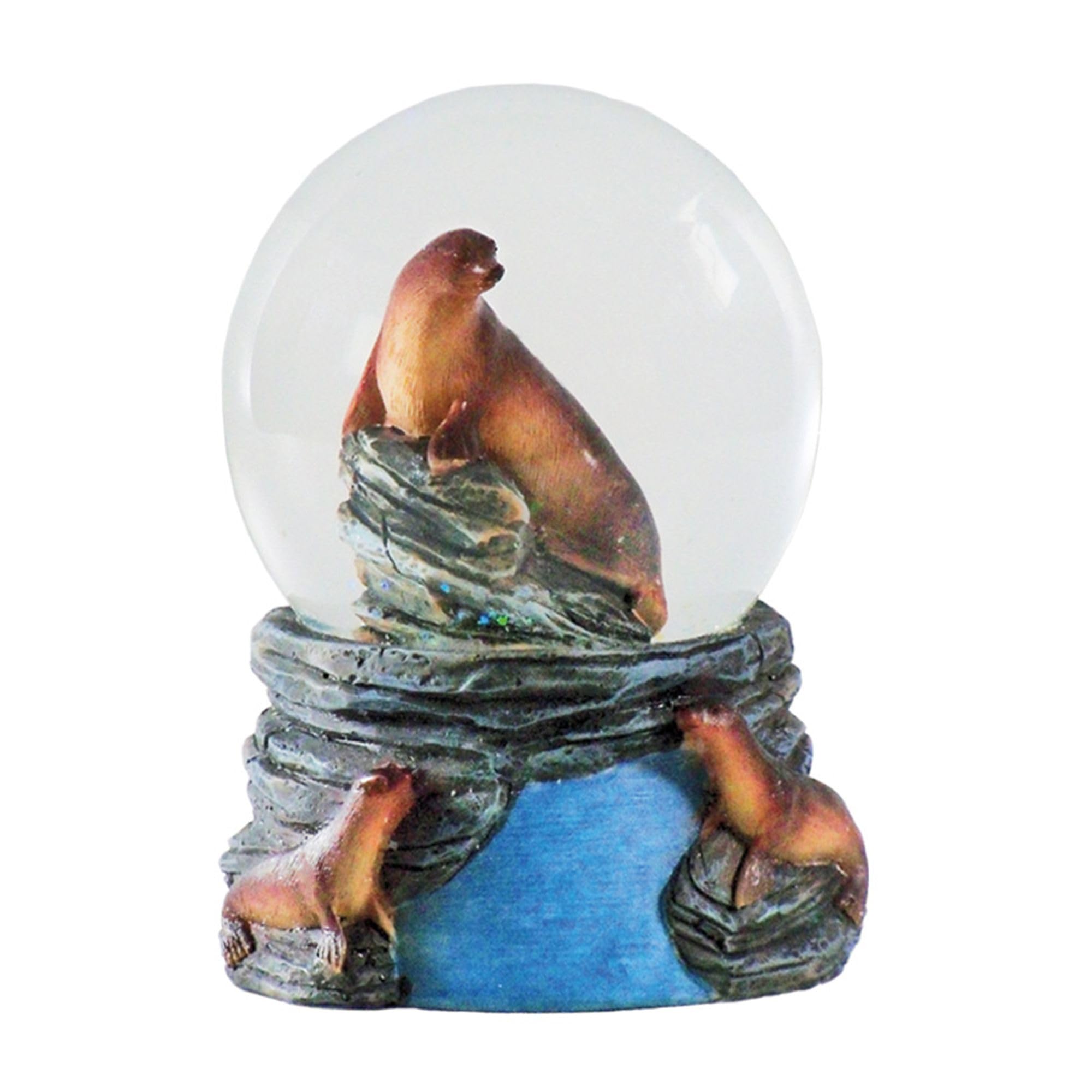 Water Globe - Seals from Deluxebase. Decorative Snow Globe Ornament with Seal Figurines, Glass Glitter Dome with Resin Base, Novelty Home Decor Display Piece. — image 1