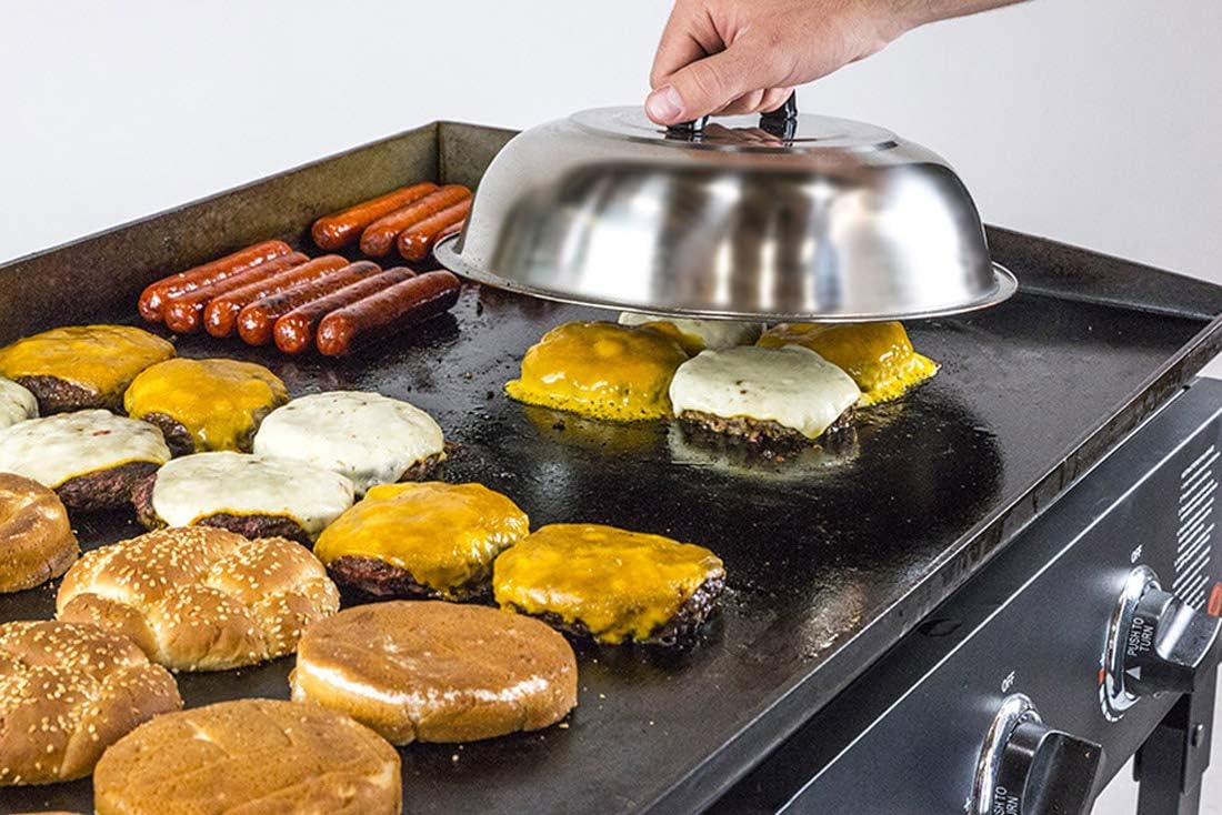 onlyfire Professional BBQ Griddle Tool Kit Great for Grill Griddle Flat Top Cooking Camping, with One 12” Melting Dome, 9 pcs : Garden & Outdoor