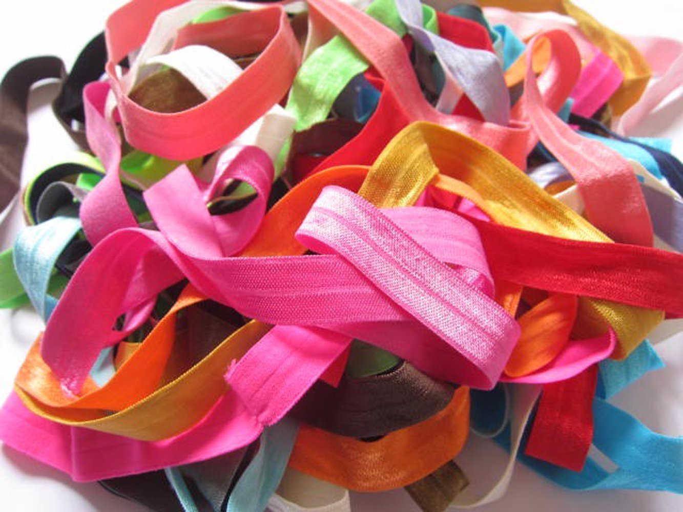 YYCRAFT Pack Of 15y Fold Over FOE 5/8" Elastic-Colorful