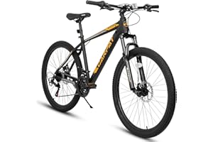 Ecarpat Mens/Boys Mountain Bike 24/26 Inch, 21-Speed Aluminum Mountain Bikes, Trail Commuter City MTB for Men Women Bicycles Disc Snow Beach Bike