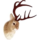 FlyEgg Realistic Jackalope Head Wall Mount Yellow Figurine For Home Gift