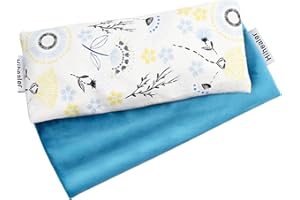 HIHEALER Lavender Eye Mask for Sleeping - Weighted Eye Pillow Heated for Headache, Sinus, Dry Eyes Relief, Moist Heat Eye Compress for Yoga, Meditation - Relaxation Gifts for Women