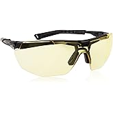 NoCry Yellow Safety Glasses for Men – ANSI Z87 Rated Shooting Eyewear with Scratch and Fog Resistant Lenses – Blue Light Blocking, 100% UV Protection – Fully Adjustable for a Comfortable Fit