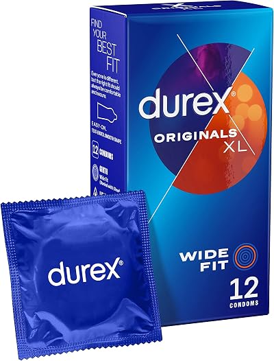 Durex Comfort XL Large Condoms for Men - Pack of 12 - Extra Comfort