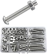 Lemiyoo M8 Stainless Steel Hex Bolts Nuts Assortment 80pc Silver Machine Screws view 8