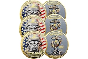 DRDSNLVSI Marine Corps 250th Anniversary Challenge Coin – USMC Military Commemorative Coin – 1.57 Inch Gold-Plated Collectible for Veterans, Service Members, and Enthusiasts – Solid Metal Construction(3PCS)
