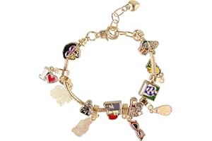 ARZASGO Singer Bracelet Set, DIY Charm Jewelry Bracelet for Women Girls Fans Gift, Gold-02
