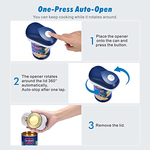 Electric Can Opener by Miss Tanlow, One Press to Open Can, No Sharp