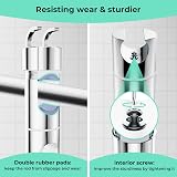 Alyvisun Chrome Shower Head Holder with 2 Hooks 20.5-23.5mm Adjustable view 5